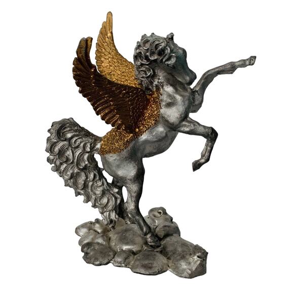 Vintage Comstock Pewter Pegasus